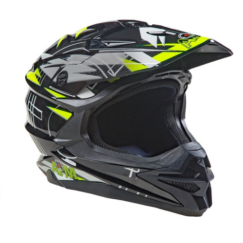 Шлем кроссовый AiM JK803S Yellow/Black