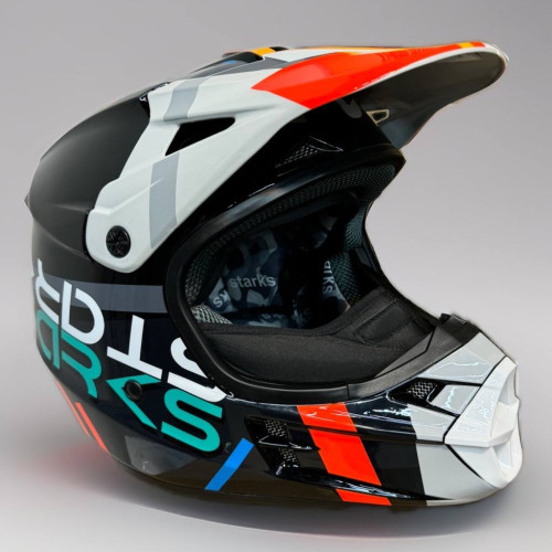 Шлем кроссовый Starks Base SH MX1 (черный-серый)