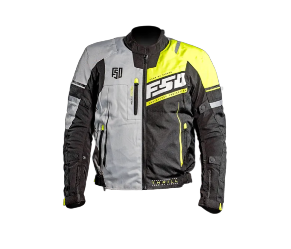 Мотокуртка тканевая FSD TERRA (серый/черный/желтый)
