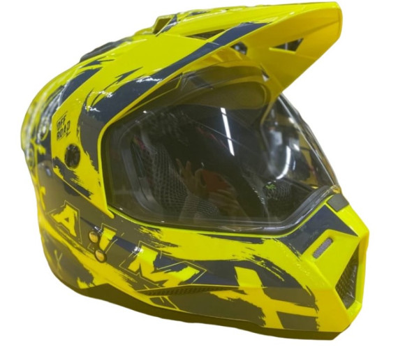 Шлем детский AiM JK802Y Yellow/Blue