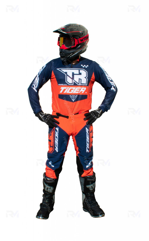 Комплект джерси + мотоштаны TIGER RSA 5.5, черно-оранжевый (черный/ оранжевый)