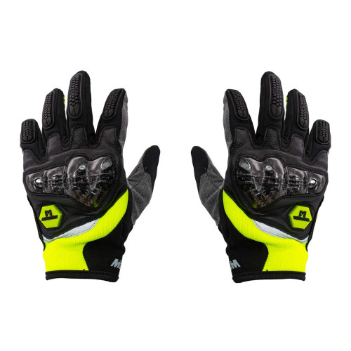 Мотоперчатки Masontex M30 Carbon (Черный/ желтый)