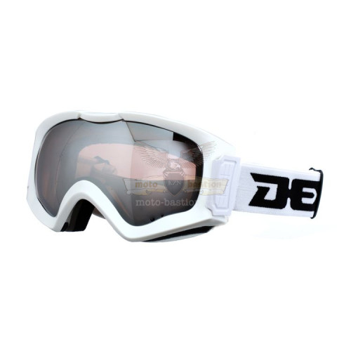 Очки защитные кроссовые DEX YH-59 (незапотевающие эластичные очки, с белой резинкой  зеркальная линз