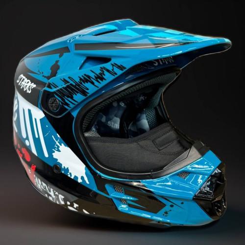 Шлем кроссовый Starks Base SH MX1 (бирюза)